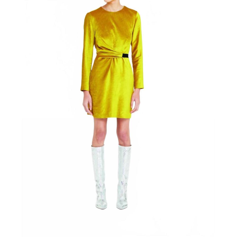 NEW TELA robinia dress in mustard yellow